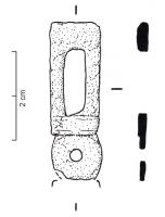 AGH-4023 - Agrafe de harnaisbronzeAgrafe femelle de courroie de harnais, à ouverture rectangulaire allongée.