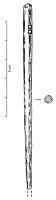 AIG-4020 - AiguilleosAiguille à fût cylindrique, sommet plat ou légèrement bombé, voire conique; deux perforations superposées près du sommet.
