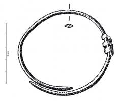 BRC-1081 - Bracelet ouvert à extrémités aminciesbronzeBracelet ouvert à extrémités amincies; tige de section bi-convexe; inorné.