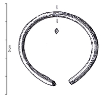 BRC-1147 - Bracelet ouvert à section losangiquebronzeBracelet ouvert, fin, de section losangique à sublosangique, inorné