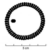 BRC-4005 - Bracelet fermé à jonc torsadéjaisBracelet fermé dont le jonc massif (section ronde ou anguleuse, plus ou moins plate, ou parfois trifoliée) est orné de cannelures en spirale continue.