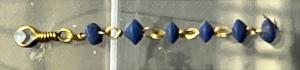 COL-4022 - Collieror, pierreChaînette dont les maillons en 8 portent des perles biconiques ou subsphériques, en pierre semi-précieuse.