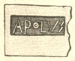 COV-4122 - Tuile estampillée APOLVSterre cuiteTuile estampillée APOLVS