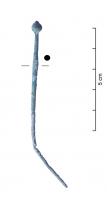 EPG-7006 - Épingle monolithe à tête biconiquecuivreGrande épingle monolithe à tête biconique (L. supérieure à 70 mm). Le fût est de section circulaire.