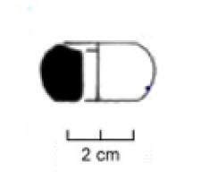 FUS-2013 - Fusaïole de forme arrondie, aplatieterre cuiteFusaïole de forme arrondie, aplatie, face supérieure concave, inornée.
