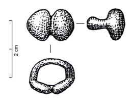 IND-1054 - AnneaubronzeAnneau présentant deux élargissements jumelés de forme arrondie.