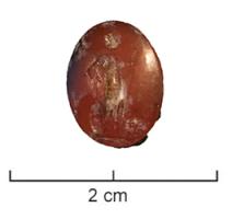 INT-4038 - Intaille : Marspierre dureTPQ : -30 - TAQ : 300Intaille figurant Mars en pied, cuirassé, le plus souvent casqué, accompagné ou non de lance et bouclier.