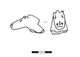 STE-2012 - Statuette zoomorphe : chevalterre cuiteL'exemplaire n°1 est décrit de la manière suivante dans la publication originale : 