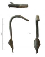 BLS-4093 - BalsamairebronzeAnse de balsamaire à tête d'anatidé terminée par une feuille simple courbée vers l'extérieur, 
