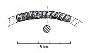 BRC-1048 - Fragment de bracelet à décor de torsadebronzeFragment de bracelet à décor de torsade venu de fonte.