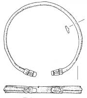 BRC-4104 - Bracelet ouvert à têtes de serpentsbronzeBracelet ouvert à jonc plat, parfois nervuré, ou de section circulaire à têtes de serpents stylisées.