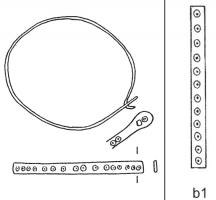 BRC-4211 - Bracelet rubanné à crochet, ligne de pointsbronzeTPQ : 250 - TAQ : 450Bracelet orné d'un seul rang de points ou d'ocelles.