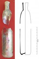 BTL-9005 - Flacon cylindrique à épaule tombanteverreTPQ : 1700 - TAQ : 1760Flacon à fond peu rentré, dont le corps est cylindrique, le goulot court (et cylindrique) et l'épaulement arrondi, voire tombant, au contraire de BTL-9002.