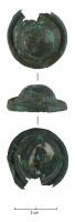 CLD-4098 - Clou décoratifbronzeClou décoratif à tête à umbo centrale orné d'un filet à sa base et terminée par un bord retombant. La tige, en bronze elle aussi est solidaire de la tête.
