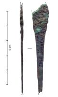 CPO-3003 - Coupe-ongle de type indéterminébronzeCoupe-ongle plat, foliacé, sommet indéterminé ce qui empêche un classement précis. évasé à une extrémité, l'autre étroite et plate.