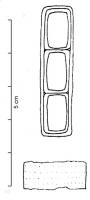 ECA-1001 - Écarteur de collierbronzeEcarteur en forme de quatre quadrangulaire à trois ouvertures.