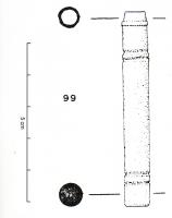 ETC-4007 - Etui cylindriqueosTube cylindrique orné d'une faible moulure à sa base supérieure et de deux séries de deux gorges en 