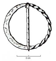 FER-7005 - Fermail circulaire mixte (section méplate ou circulaire et torsadée)