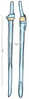 INC-4009 - Ciseau chirurgicalfer, bronzeTPQ : 1 - TAQ : 300Ciseau à tranchant étroit, destiné à la retouche des os dans une pratique chirurgicale.