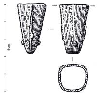 IND-1048 - TalonbronzePetit objet en tronc de pyramide, de faible épaisseur.