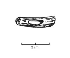 IND-1076 - Perle ?osObjet cylindrique en os ou en corail présentant une perforation de forme ovale.