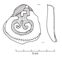 MOU-4060 - Moule : Boucle de cingulumterre cuiteTPQ : 150 - TAQ : 300Moule pour la fabrication de boucles en bronze de type 'Schnalle mit rechteckigen Ösen'.