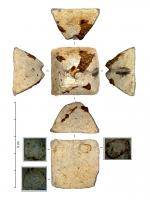 PDS-9220 - Plomb de tareplombPlomb de forme pyramidale servant de tare pour les valeurs officielles des poids ; poinçons de contrôles à la base, définissant la période et l'année sous forme de lettres ; restes de fer au sommet pour l'ancrage au corps du poids.