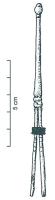 PEP-4029 - Pince - Groupe Hirt 3 - sans épaules, balustre très étiré formant une tigebronzePince formée de deux courtes branches rectilignes sans épaules soudées à un manche en forme de balustre très étiré formant une tige moulurée terminée par une perle. Un anneau de blocage peut être présent. Les mâchoires sont de forme variable.
