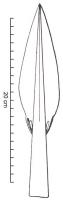 PTL-1005 - Pointe de lance à œillets basauxbronzeTPQ : -1400 - TAQ : -1100Pointe de lance portant deux œillets à la base des ailerons ; type à lame foliacée biconvexe.