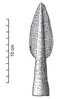 PTL-1031 - Pointe de lance à douille longuebronzePointe de lance de taille moyenne (longueur totale comprise entre 12 et 20 cm), à douille longue plus ou moins conique, inornée.