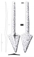 SAR-6001 - Reille d'araireferReille de forme lancéolée, à longue tige de section quadrangulaire, et tête triangulaire.