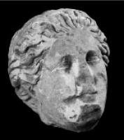 STE-4402 - Tête sculptée de VénuspierreTête de Vénus, du type Vénus d'Arles, en grès. Appartient à une statue grandeur nature.