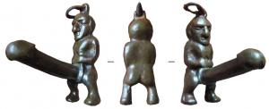 AML-9001 - AmulettebronzeNain phallique sur le modèle de la statuette en terre cuite d'Ephèse : souvenir touristique ?