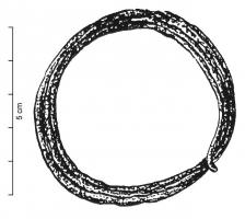 BRC-1034 - Bracelet-armillebronzeBracelet formé par un enroulement sur elle-même, d'une fine tige de section circulaire. inornée
