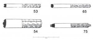 BRC-3639 - Bracelet fermé à section côteléeligniteTPQ : -250 - TAQ : -30Bracelet fermé, dont le profil comporte sur la face externe deux ou trois côtes parallèles; sections variables.