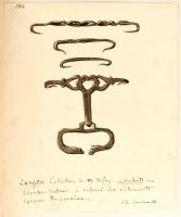 CLA-9010 - ClavendierbronzeClavendier ouvert : suspension par un anneau et dessous deux crochets zoomorphes retournés vers l'intérieur.