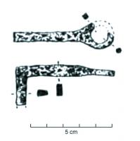 CLE-3013 - Clé fragmentaire indéterminéeferFiche destinée à regrouper les fragments de clé indéterminés, notamment celles dont le panneton ou les dents sont absents.