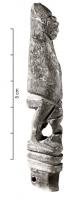 CNF-4096 - Canif : cucullatusfer, osCanif dont le manche figure un personnage debout (?), la tête et le haut du corps couverts du cucullus.