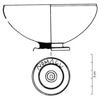 CPE-4090 - Coupe à piedouchebronzeCoupe évasée, posée sur un pied étranglé à base annulaire (décor de cercles concentriques sous le fond).