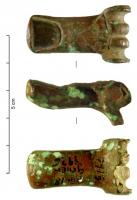 CRU-3022 - CruchebronzeCruche à poucier en forme de doigt avec une articulation en forme de bobine. 