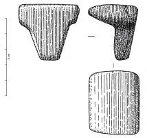 ECL-1004 - Enclume à tenonbronzePetite enclume composée d'une table de travail subrectangulaire légèrement convexe et d'un tenon pyramidal.