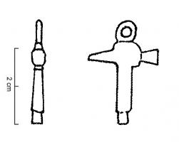 PDT-4018 - Pendentif en forme d'outil miniaturebronzePendentif en forme d'outil miniature, anneau de suspension au sommet. 