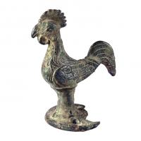 STE-4003 - Statuette zoomorphe : coqbronzeFigurine de coq, de petite taille, en ronde-bosse : probable attribut de figurine de Mercure.