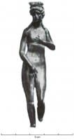 STE-4384 - Statuette : Aphrodite - Vénus pudique, type du CapitolebronzeFigurine montrant Vénus nue, la main droite portée vers le pubis, tandis que la main droite est portée vers la poitrine (schéma parfois inversé).