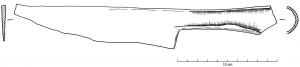 CTO-4033 - Couteau à douilleferCouteau à lame triangulaire, dos rectiligne ou légèrement incurvé ;  manche plat à bords replier pour former une sorte de douille, qui reste cependant ouverte. Forms plus ou moins longues, mais fréquemment courtes (tranchoir).