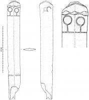 EPE-3013 - Épée celtiqueferEpée celtique à fourreau décoré : monstres 