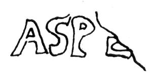 LMP-42566 - Lampe de firme : ASPE[R]terre cuiteTPQ : 50 - TAQ : 200Lampe de firme; au revers, marque moulée ASPE[R].