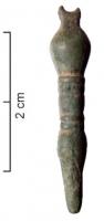 PDQ-3013 - Pendeloque en balustrebronzePendeloque à corps renflé vers le haut, partie médiane reserrée et moulurée; suspension rétércie en plaque verticale, percée.