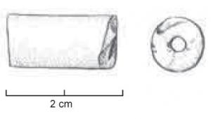 PRL-4135 - Perle cylindriqueverrePerle tubulaire de section ronde en verre opaque blanc ou argenté.