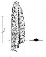 PTL-3001 - Pointe de lanceferPointe de lance à douille, flamme en forme de feuille avec nervure centrale marquée, de la douille à la pointe.